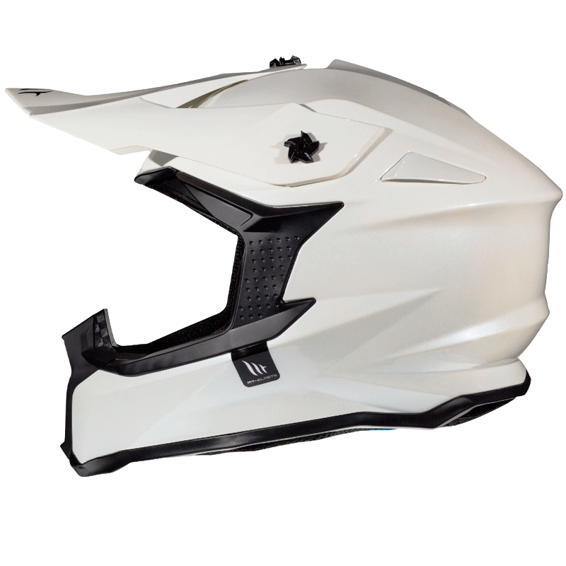 Casco MT Falcon Solid A0 Blanco Perlado Brillo - Imagen 2