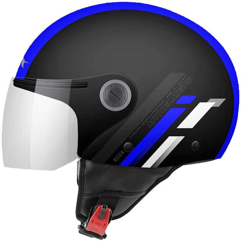 Casco MT Street Shell Scope D7 Azul Brillo