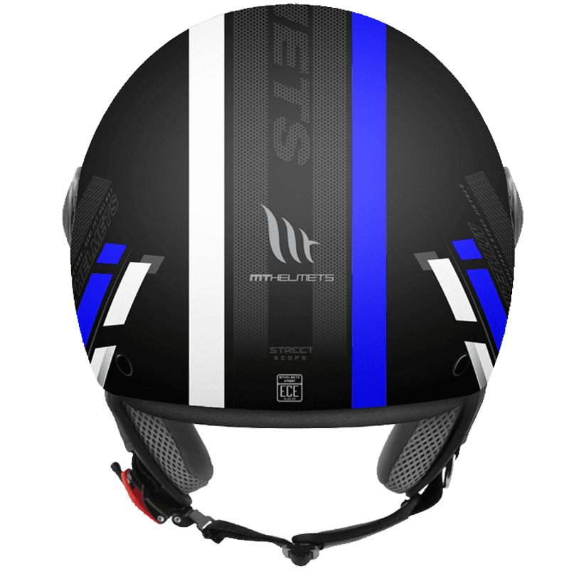 Casco MT Street Shell Scope D7 Azul Brillo - Imagen 2