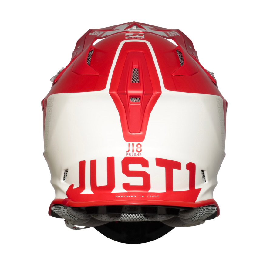 Casco offroad Just1 Racing J18 Pulsar Rojo / Blanco - Imagen 4