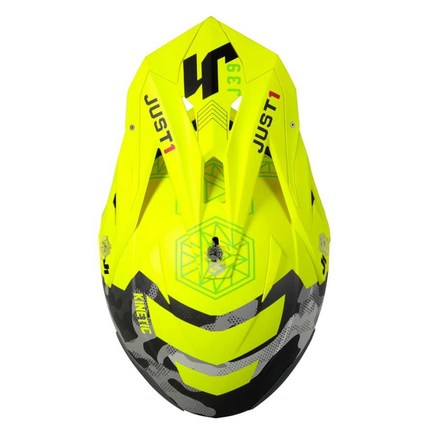 Casco offroad Just1 J39 Kinetic Camuflaje Lima flúor / amarillo - Imagen 2