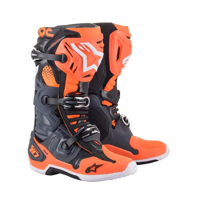 Botas Alpinestars MX Tech 10 Gris Fresco / Naranja Fluor