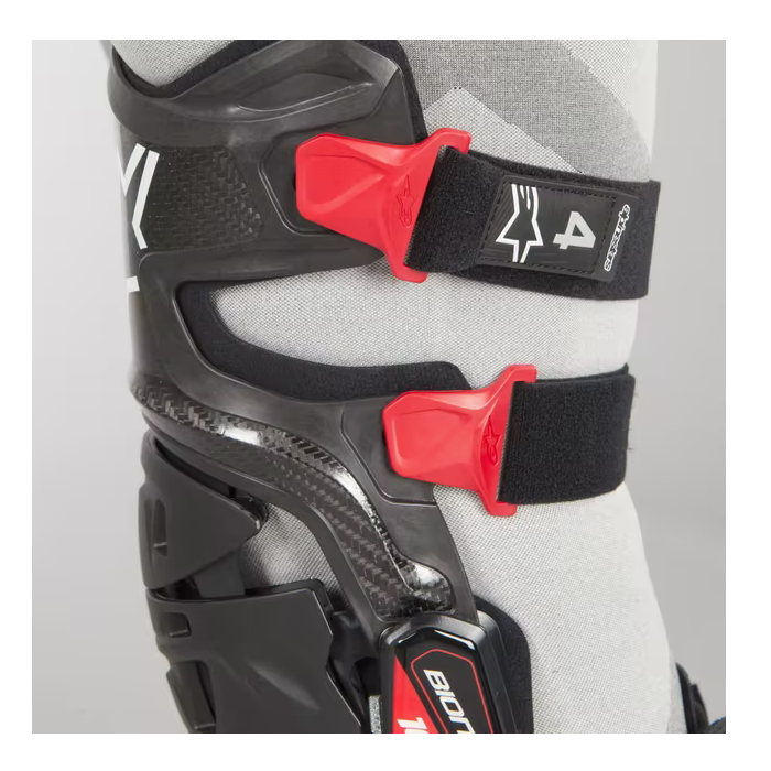 Rodillera Izquierda Alpinestars MX Bionic-10 Carbon Negro / Rojo - Imagen 6