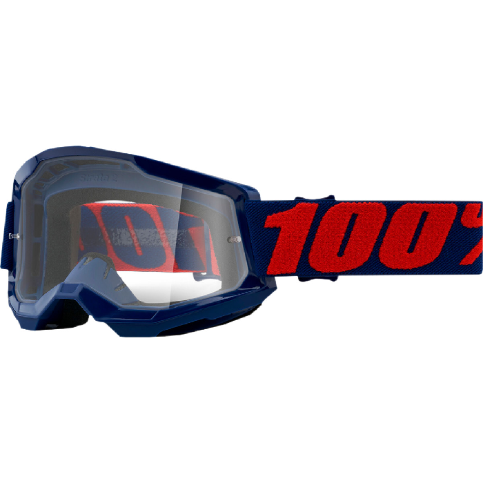 Gafas Offroad 100% STRATA 2 Azul Oscuro / Rojo