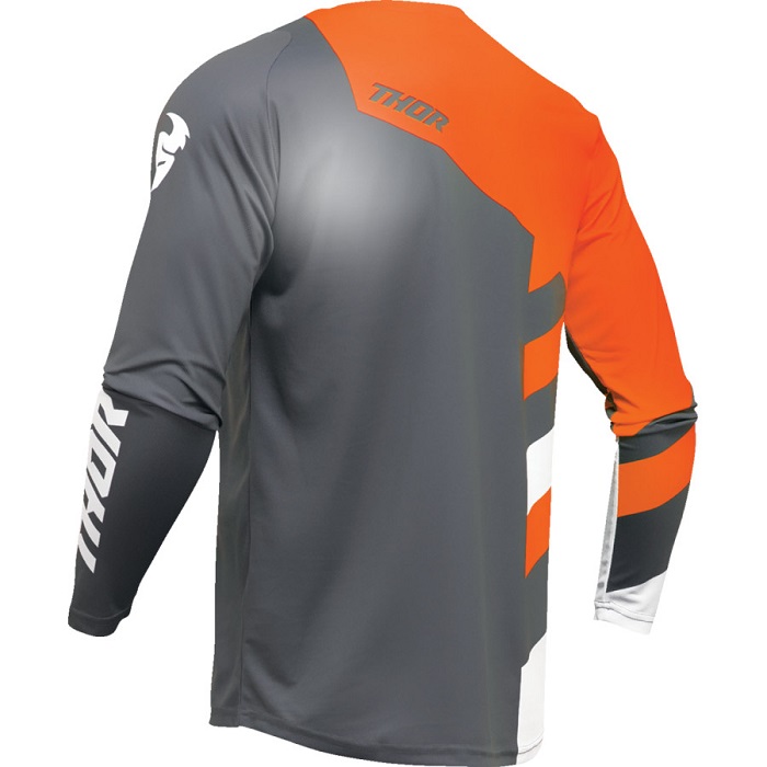 Camiseta Thor MX 2024 Infantil Sector Checker Gris/Naranja - Imagen 2
