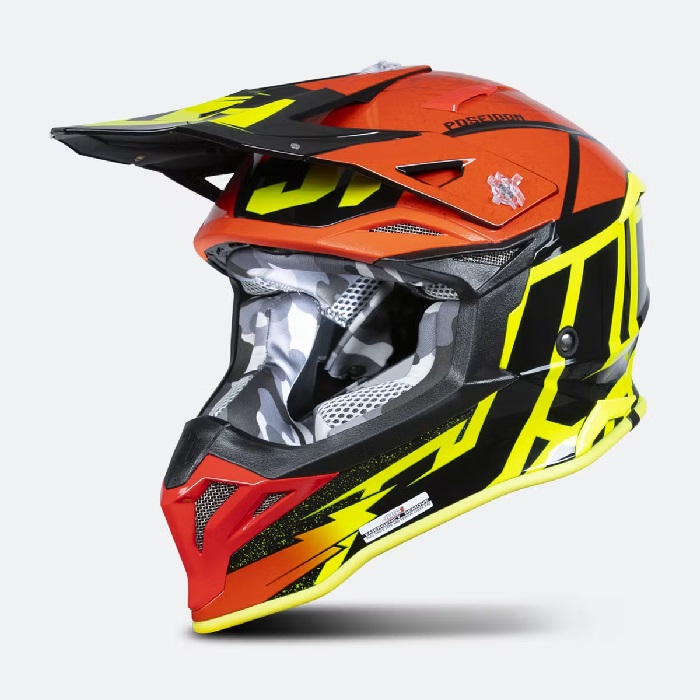Casco Justt1 J39 Poseidon Negro/Rojo/Amarillo - Imagen 2