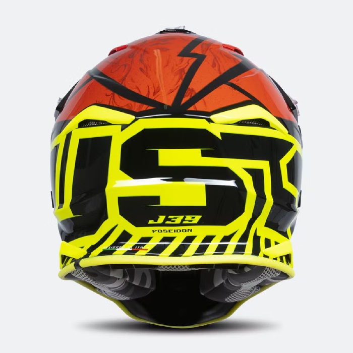 Casco Justt1 J39 Poseidon Negro/Rojo/Amarillo - Imagen 4