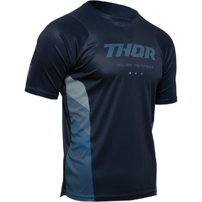Jersey Thor MTB Manga Corta Assist React Azul - Imagen 3