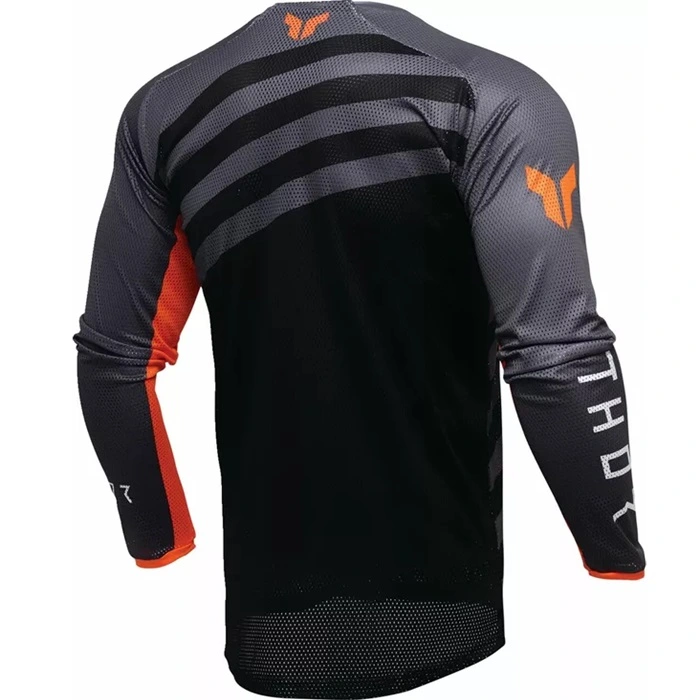 Camiseta Thor Mx Launchmode Air Raid Gris Carbón/Naranja - Imagen 2